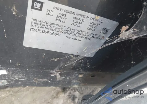 2015 Cadillac Xts Premium z USA, uszkodzony, nr VIN 2G61P5S35F9262988